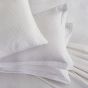 Tenno Plain Dye Seersucker Stripe Bedding in White