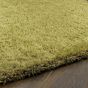 Chicago Shaggy Modern Plain Rugs in Olive