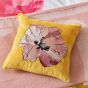 Art Floral Cotton Velvet Cushion by Ted Baker in Gold