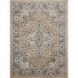 Quarry QUA05 Abstract Distressed Rugs  in Beige Grey by Nourison