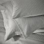 Tahra Embroidered Cotton Cushion in Silver Grey