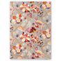 Amanpuri Leaf Wool Rugs By Sanderson in Grey Plum