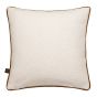 Leighton Boucle Velvet Piping Cushion in Cream Mustard Yellow