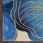 Prismatic Floral Carved Rugs PRS32 by Nourison in Blue Gold