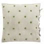 Designers Guild Sevanti Rectangular Quilted Cushion With Pom Poms in Dove