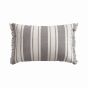 Long Island Classic Stripe Cushion by Helena Springfield in Grey White