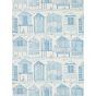 Beach Huts Wallpaper 216560 by Sanderson in Marine Blue