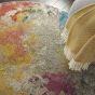 Celestial Modern Abstract Hallway Runner Rug CES12 IVMTC by Nourison