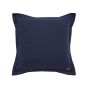 Muro Fine Lines Cotton Plain Dye Cushion in Midnight Blue