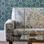Brophy Trellis Wallpaper 216699 by Morris & Co in Deep Teal Blue