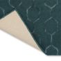 Gio Geometric Wool Rugs 39107 by Wedgwood in Teal Green