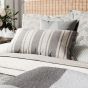 Long Island Classic Stripe Cushion by Helena Springfield in Grey White