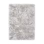 Extravagance Shaggy Modern Plain Rugs in Silver