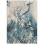 Maxell Modern Abstract Rugs MAE08 by Nourison in Ivory Teal