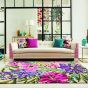 Floreale Rugs 44905 Modern Floral Bright Wool Rugs in Fuschia