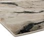 Aurora Quartz AU05 Marble Rugs in Metallic Silver Grey