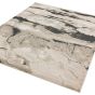 Aurora Quartz AU05 Marble Rugs in Metallic Silver Grey