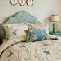 Kingfisher & Iris Cushion by Sanderson x National Trust in Azure Linen