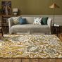 Elmcote Floral Wool Rugs 127806 by Morris & Co in Gold