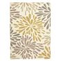 Flowerburst Wool Rugs in Grey