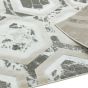 Aurora Crystal AU12 Geometric Rugs in Silver Beige