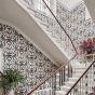 Nene Wallpaper 119 8036 by Cole & Son in Coral Sage Teal Parchment