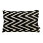 Bowie Zig Zag Geometric Bolster Cushion in silver grey