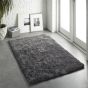 Chicago Shaggy Modern Plain Rugs in New Grey