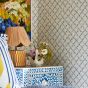 Daisy Trellis Wallpaper 113044 by Harlequin X Sophie Robinson in Lapis Pearl