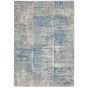Solace Designer Print Rugs SLA02 in Ivory Grey Blue by Nourison
