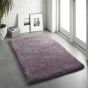 Chicago Shaggy Modern Plain Rugs in Lavender
