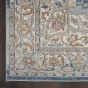 Quarry QUA11 Traditional Distressed Rugs in Ivory Blue by Nourison
