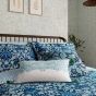 Strawberry Thief Bolster Cushion by Morris & Co in Teal Blue