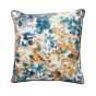 Amber Botanical Cushion in Blue Ochre Yellow