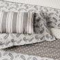 Long Island Classic Stripe Cushion by Helena Springfield in Grey White