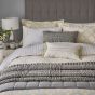Reset Fringe Hem Embroidered Cushion By Katie Piper in Yellow