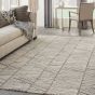 Colorado CLR01 Linear Wool Rugs by Nourison in Grey White