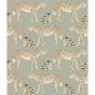 Leopard Walk Wallpaper 2009 by Cole & Son in Soft Olive Green