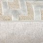 Maze Panelled Geometric Cushion in Silver Grey