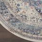 Vintage Kashan Traditional Circle Rugs VKA07 by Nourison in Ivory Blue