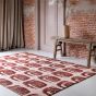Woodblock 163003 Cotton Rugs by Ted Baker in Red
