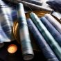 Eterea Wallpaper W0167 02 by Clarke & Clarke in Midnight Blue