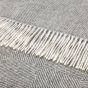 Lana Alpaca Fleece Diamond Herringbone Throw by LuxeTapi in Grey