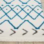 Kamala Hallway Runners DS500 by Nourison in White and Blue