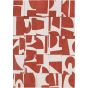 Louis De Poortere Designer Papercut Rugs in 9364 Rust Orange