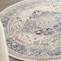 Vintage Kashan Traditional Circle Rugs VKA07 by Nourison in Ivory Blue