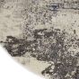Celestial Abstract Circle Round Rugs CES02 in Ivory Grey by Nourison