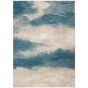 Maxell Modern Abstract Rugs MAE06 by Nourison in Ivory Teal