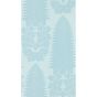 Marsdens Palm Damask Wallpaper 313023 by Zoffany in Blue Stone