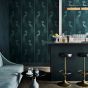 Pavo Parade Wallpaper 116 8028 by Cole & Son in Metallic Petrol blue